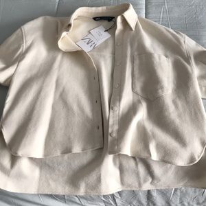 White Zara shacket NWT